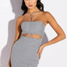 Front View My Way Halter Mini Dress