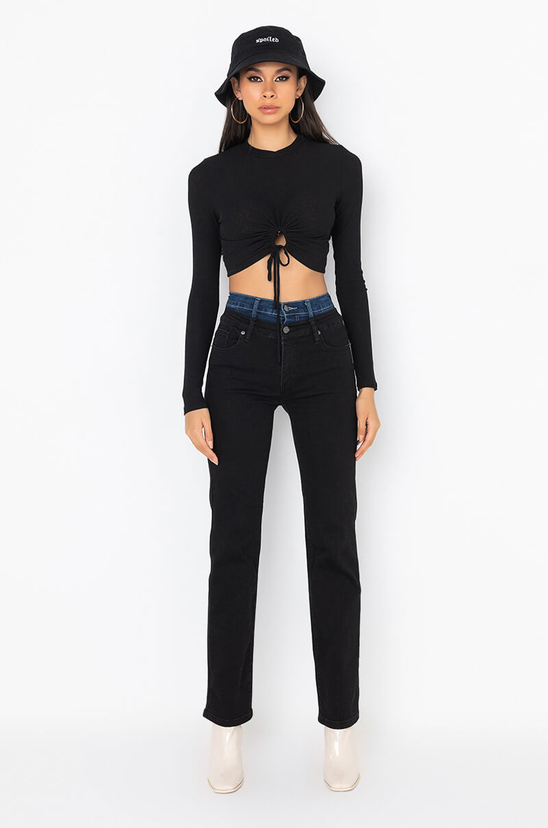 Full View Mya Double Waist Straight Jeans