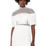 Front View Mylah Fringe Detail Mini Dress In White