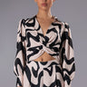 Front View Mystical Ways Twist Front Long Sleeve Top