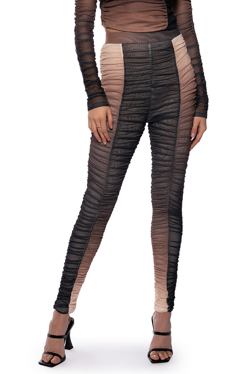 Front View Natalia Ruched Leggings