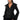 Front View Natasha Double Collar Peplum Zip Up