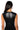 Detail View Naughty But Nice Faux Leather Sleeveless Plunge Bodysuit