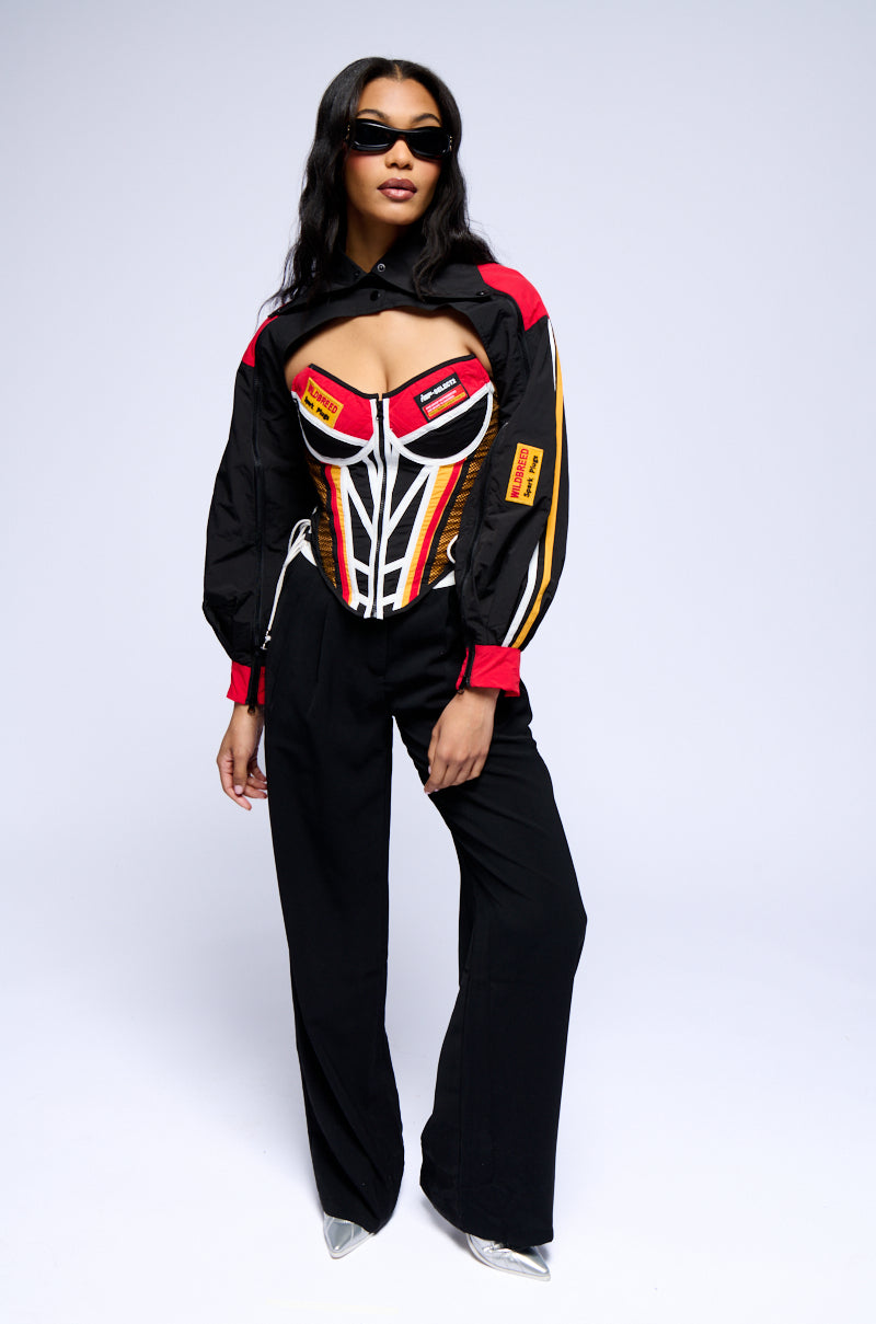 Extra View Need For Speed Zip Up Front Corset Top