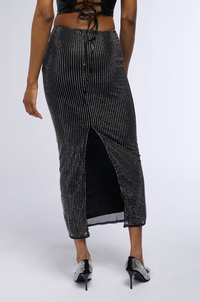 Detail View Need The Bling Embellished Maxi Skirt