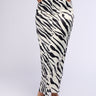 Front View Nera Satin Printed Maxi Skirt