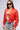 Side View Never Better Quilted Satin Bomber In Red