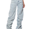 Front View Never Change Ruched Relaxed Fit Jeans