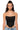 Front View Never Controversial Structured Mesh Corset Top