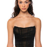 Front View Never Controversial Structured Mesh Corset Top