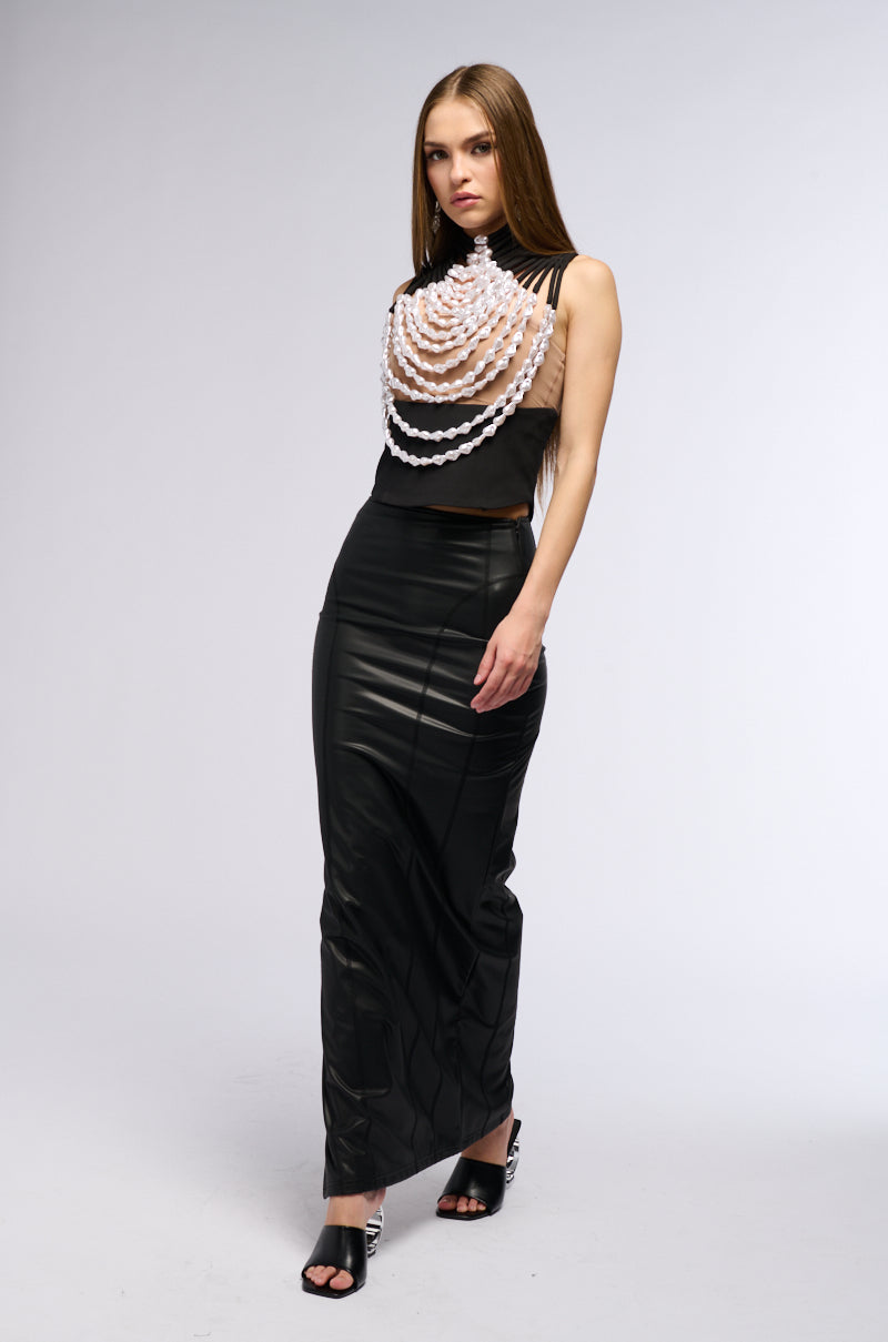 Extra View Never Lose Me Beaded Top