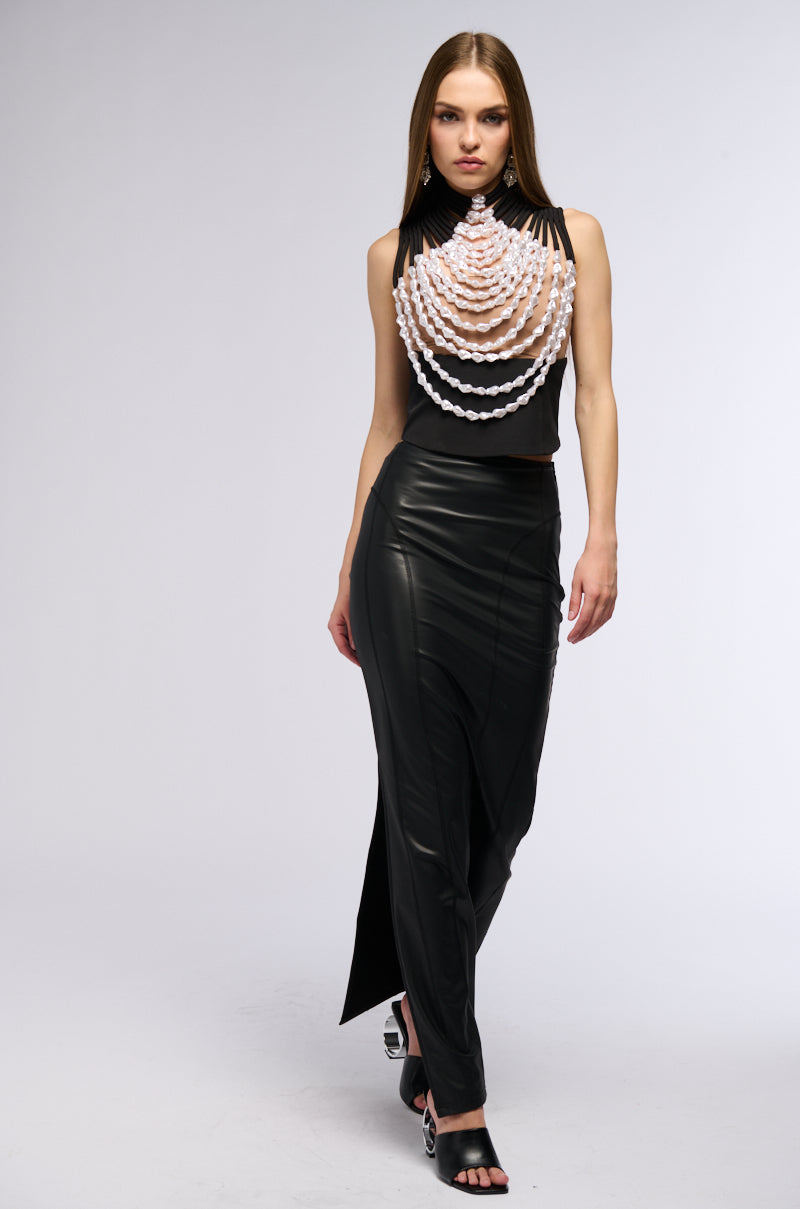 Extra View Never Lose Me Beaded Top
