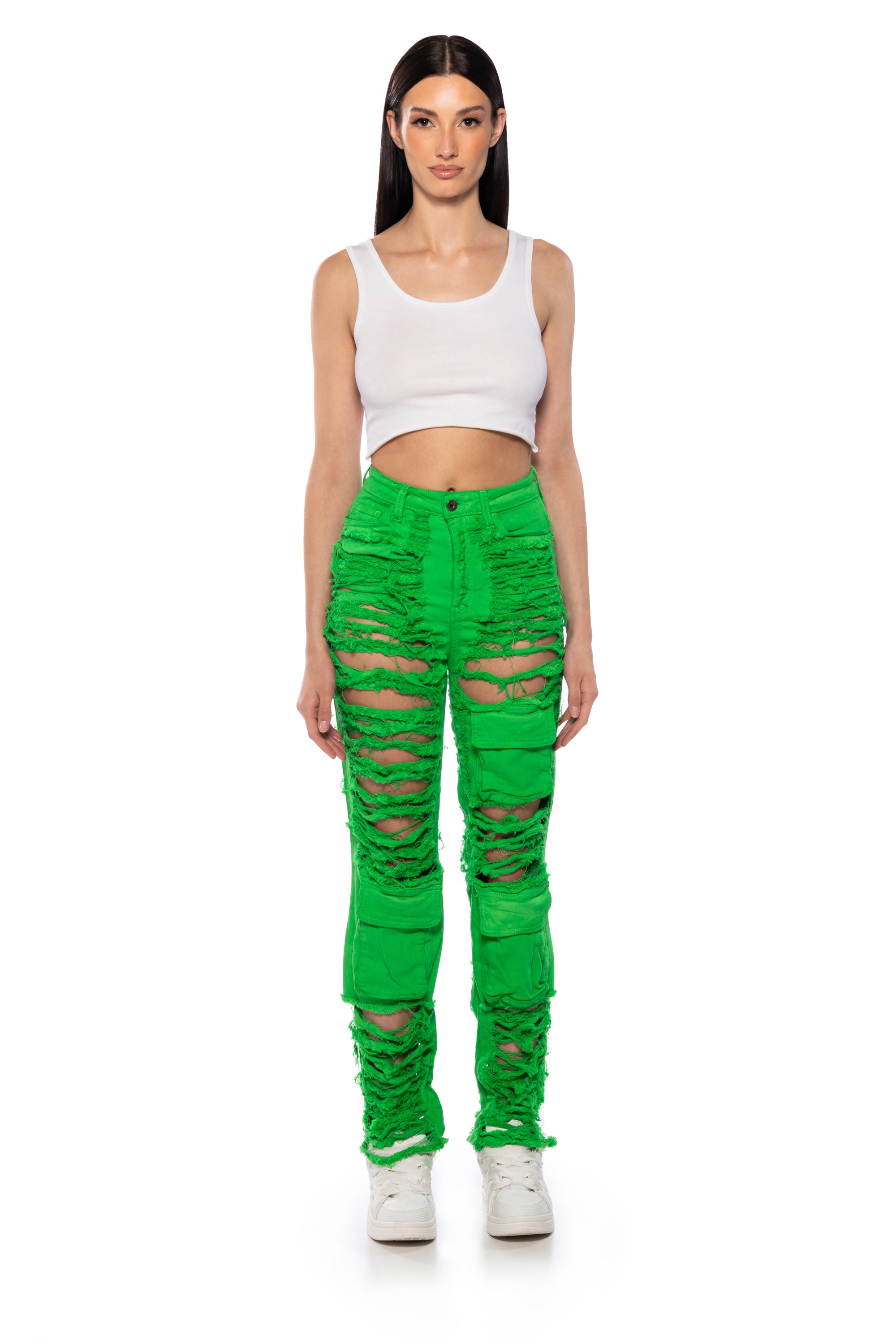 Extra View Never Stressed Distressed Relaxed Fit Jeans