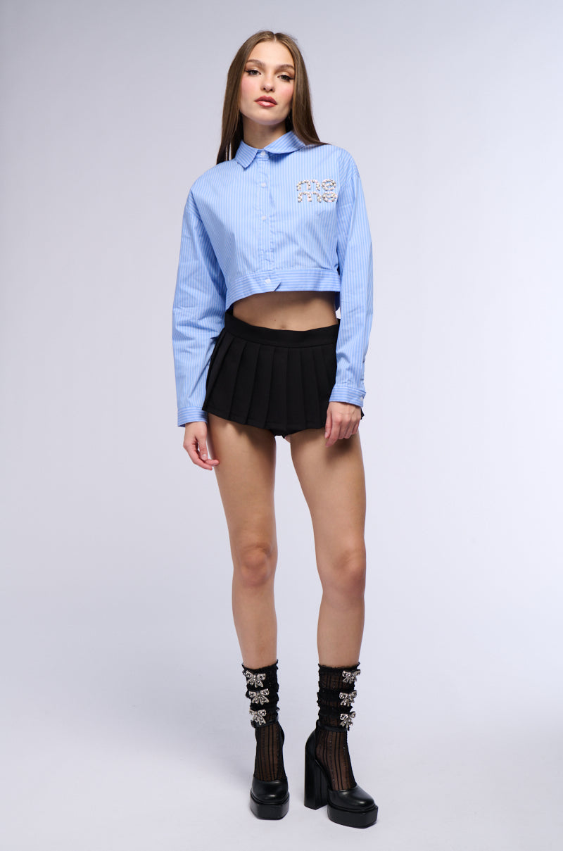 Full View Never Too Short Mini Skirt In Black