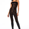 Front View Nevermind Feather Detail Jumpsuit