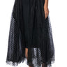 Front View Nevermore Layered Mesh Maxi Skirt Belt