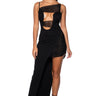 Front View New Boo Asymmetrical Maxi Dress