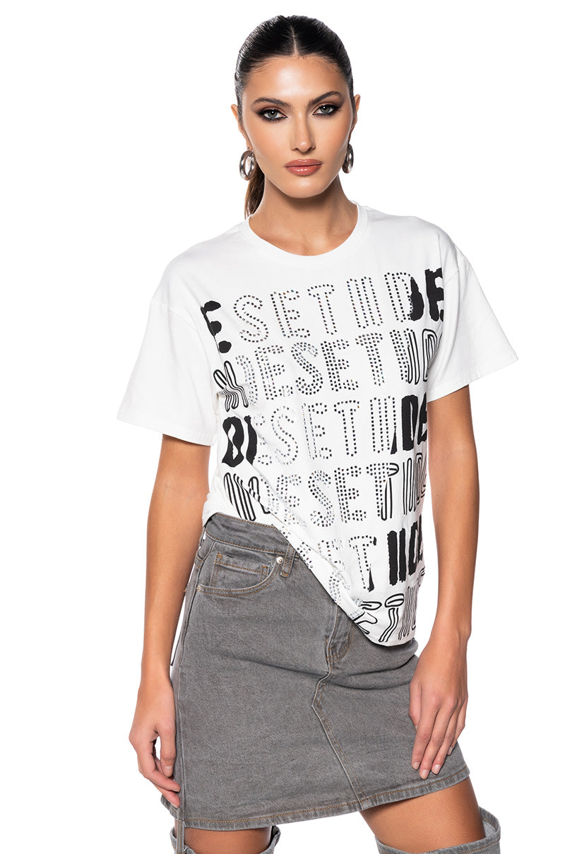Front View New Favorite Bling Tshirt