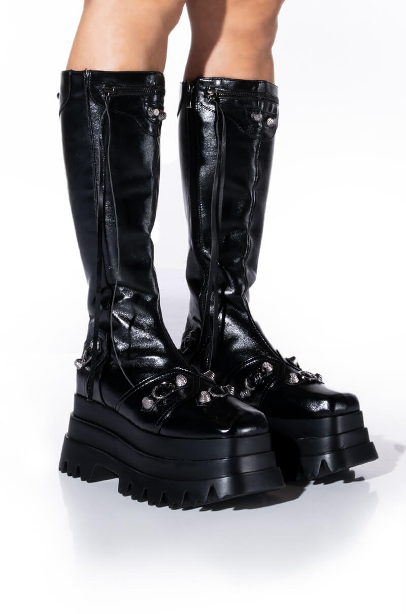 NEW KIDS FLATFORM BOOT IN BLACK view 0