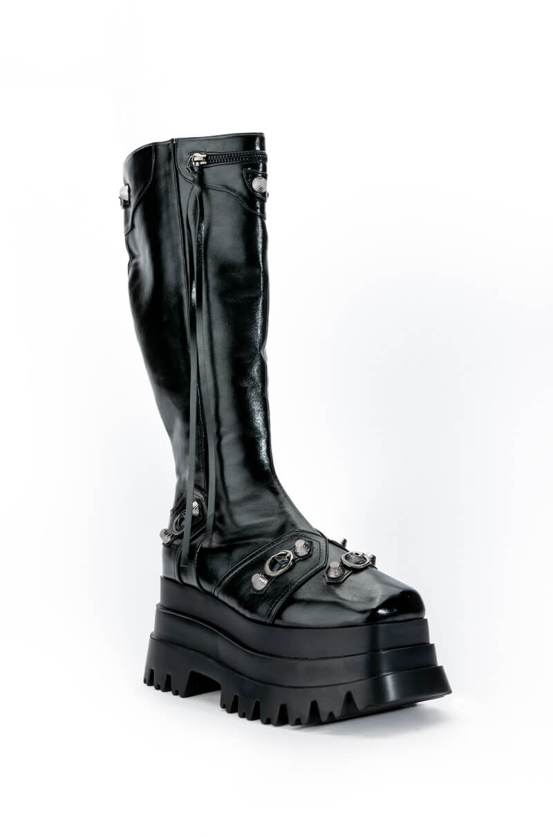 Detail View New Kids Flatform Boot In Black