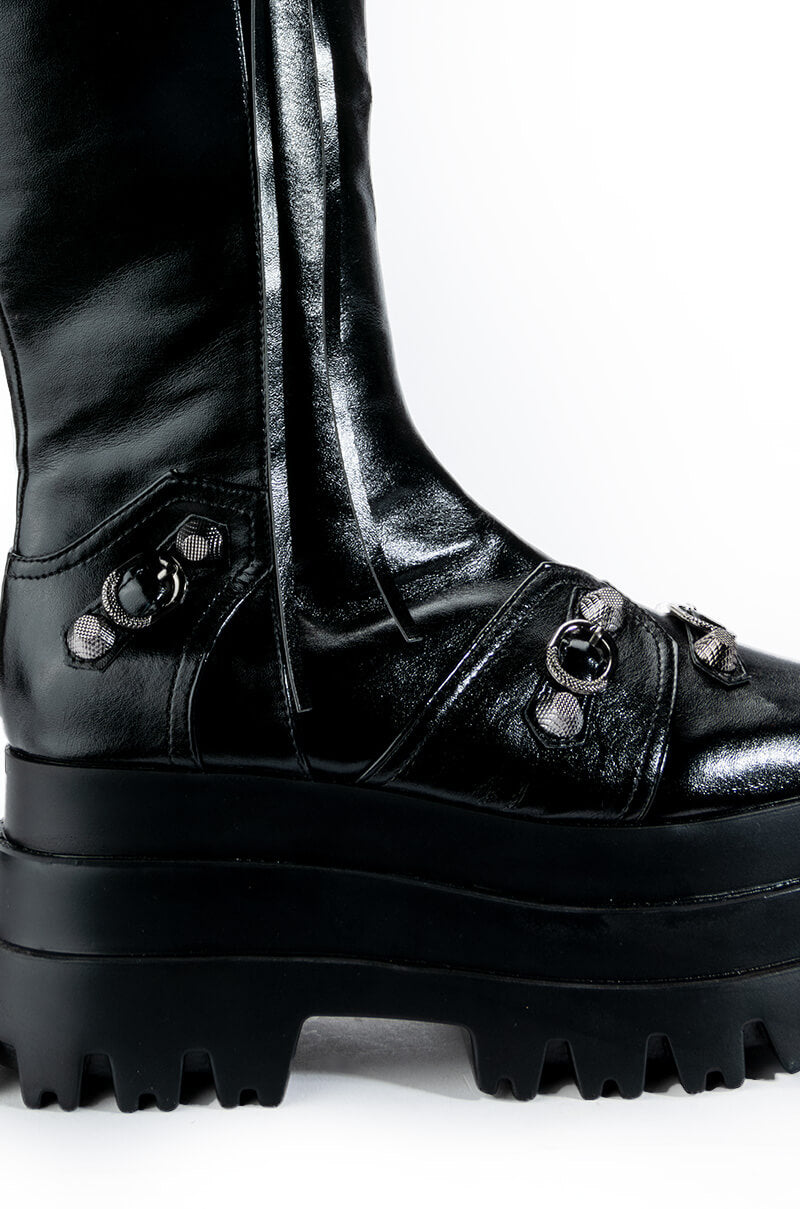 Extra View New Kids Flatform Boot In Black