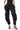 Front View New Romantic Ruffle Detailed Jogger In Black