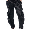 Front View New Romantic Ruffle Detailed Jogger In Black