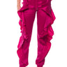 Front View New Romantic Ruffle Detailed Jogger In Pink