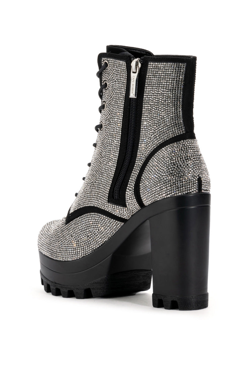 Detail View New Story Rhinestone Lace Up Bootie 