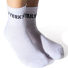 Front View New York White Socks