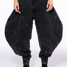 Front View New You Abstract Volume Denim Pant