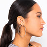 Front View Next Level Hoop Earring in Silver