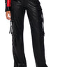 Front View Next Please Cargo Faux Leather Pant