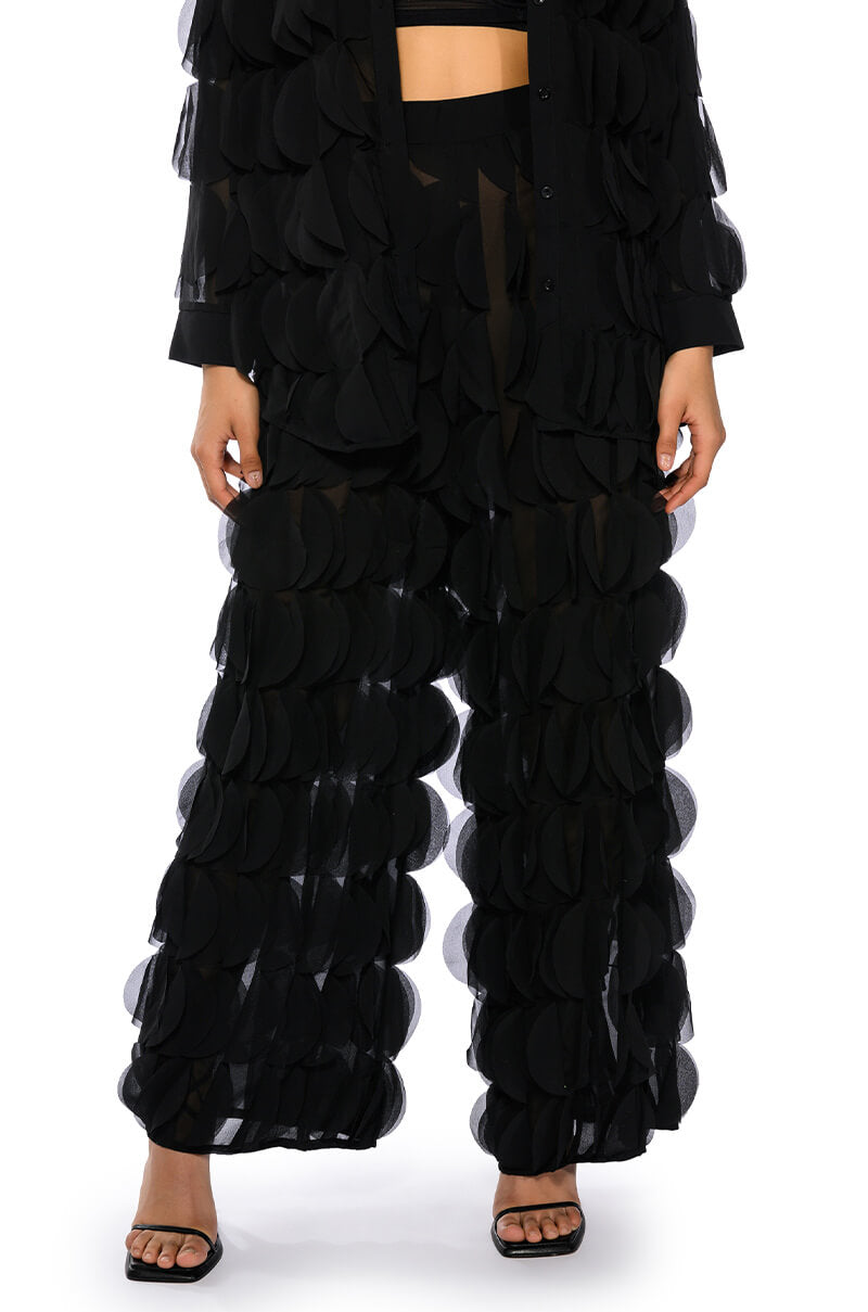 Front View Next Time Textured Wide Leg Pant 0