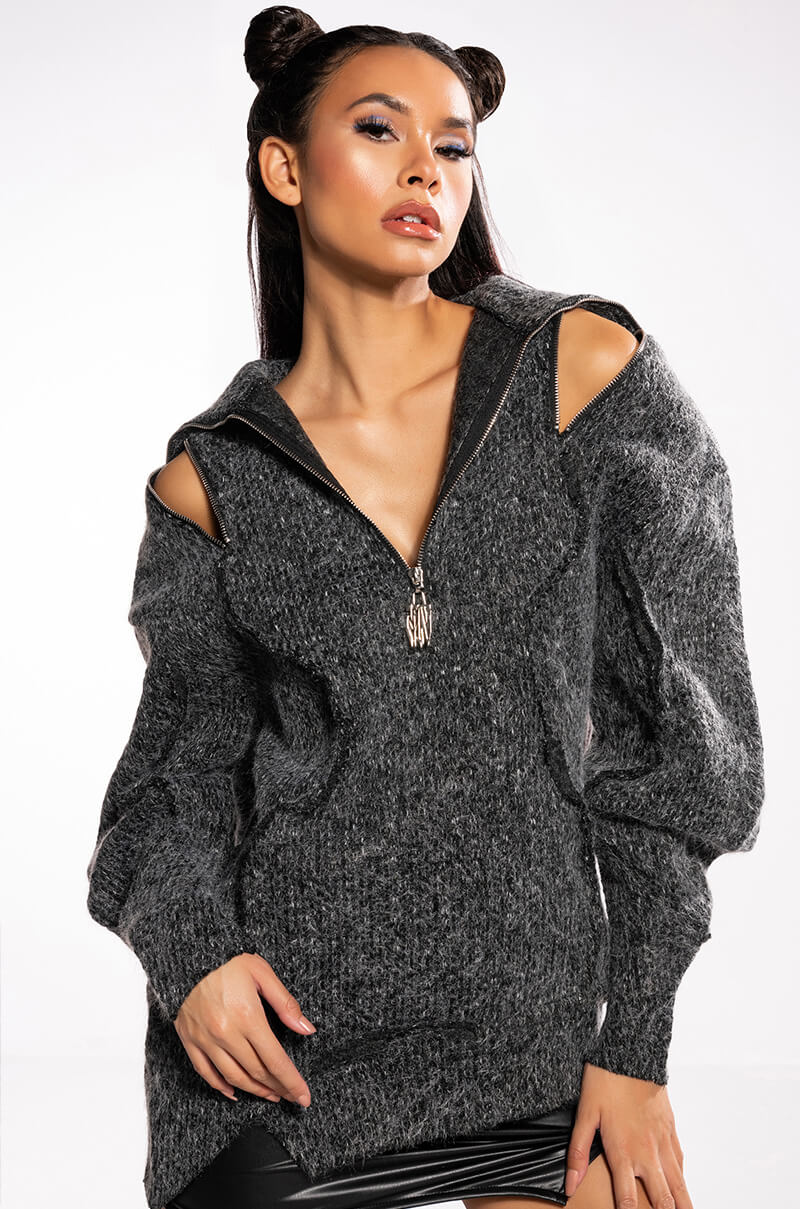 Front View Nia Half Zip Pullover