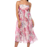 Front View Nicole Floral Empire Waist Tank Midi Dress