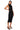 Side View Nicolette Sleeveless Mock Neck Midi Dress In Black