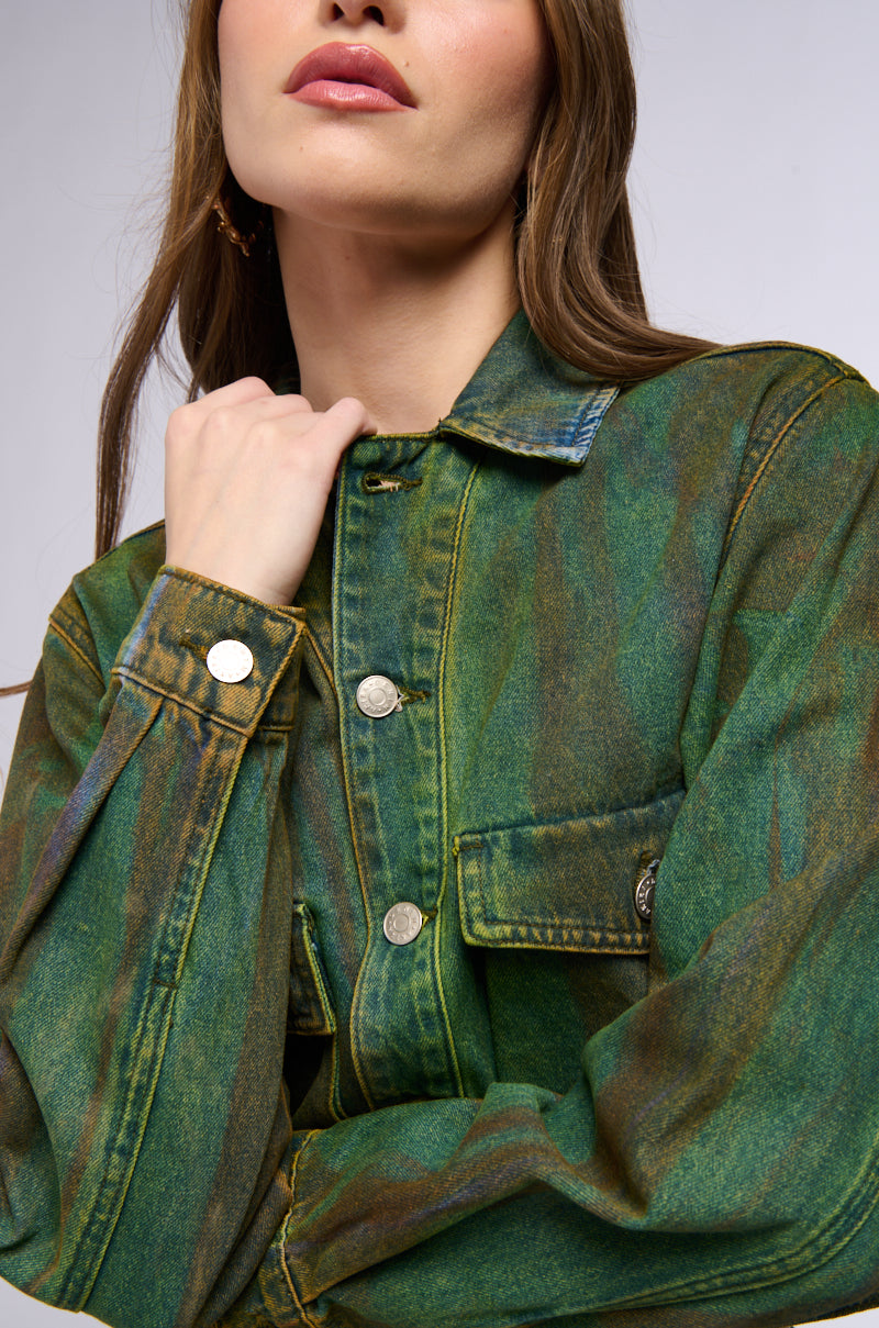 Extra View Night Gazing Colorful Denim Jacket