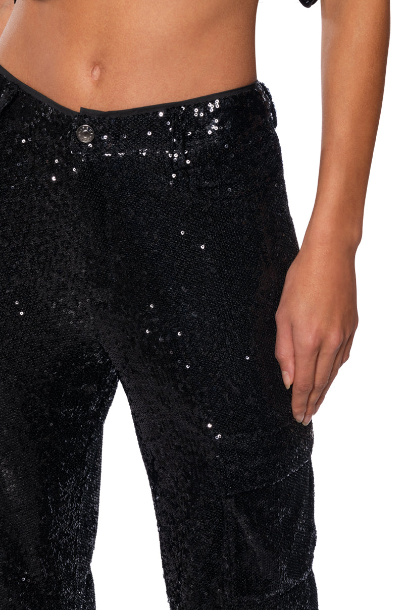 Extra View Night Of Nights Sequin Cargo Pant