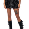 Front View Nightcrawler Faux Leather Cargo Mini Skirt