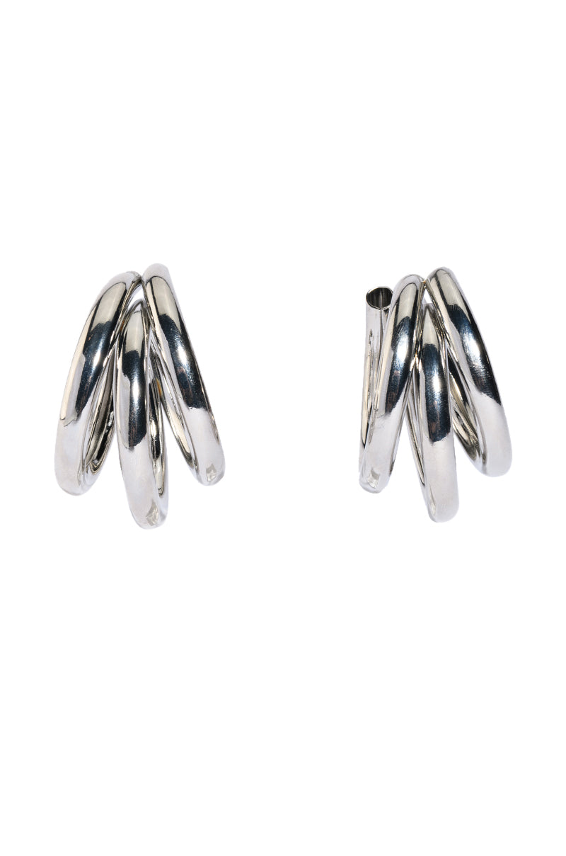 Side View Nikki Multi Layer Hoop Earring