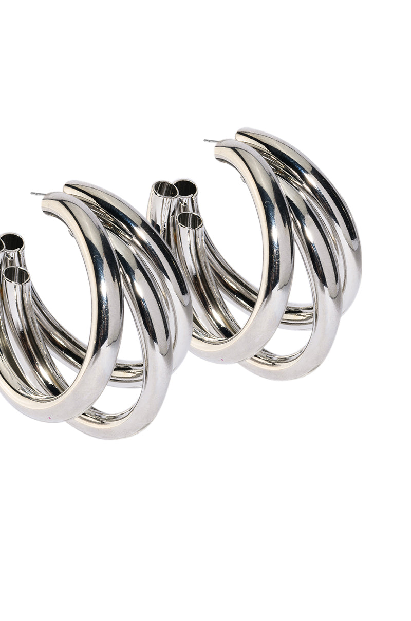 Detail View Nikki Multi Layer Hoop Earring
