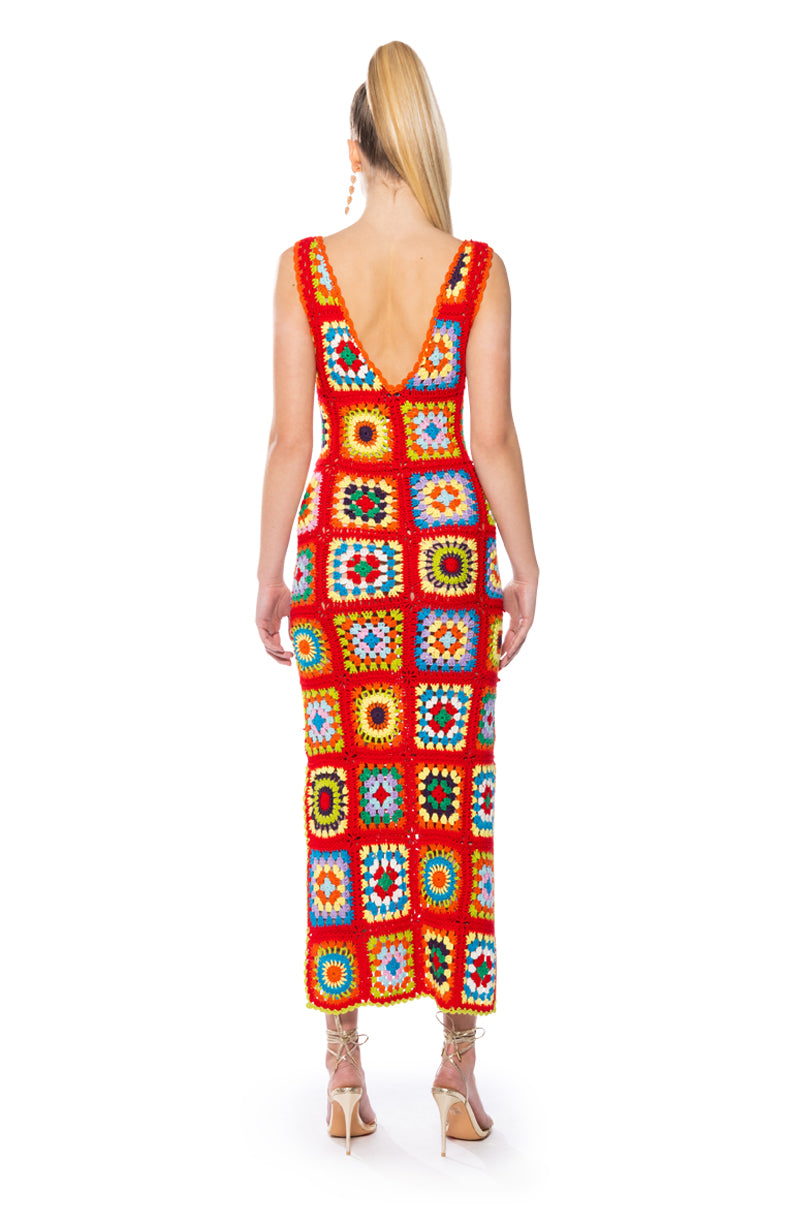 Detail View Nini Crochet Tank Maxi Dress 7