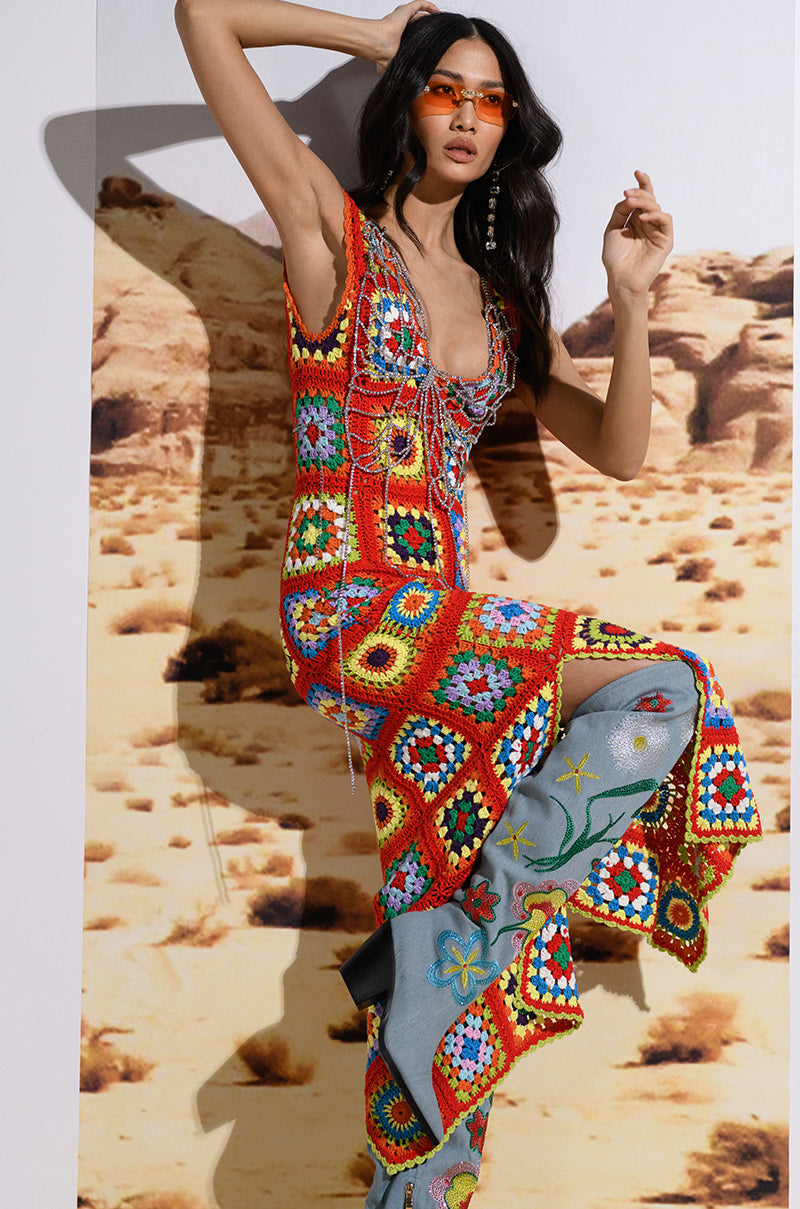 Extra View Nini Crochet Tank Maxi Dress 14