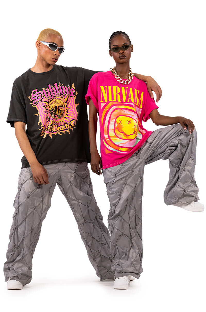 Extra View Nirvana Official Logo Oversized Band Tee 9