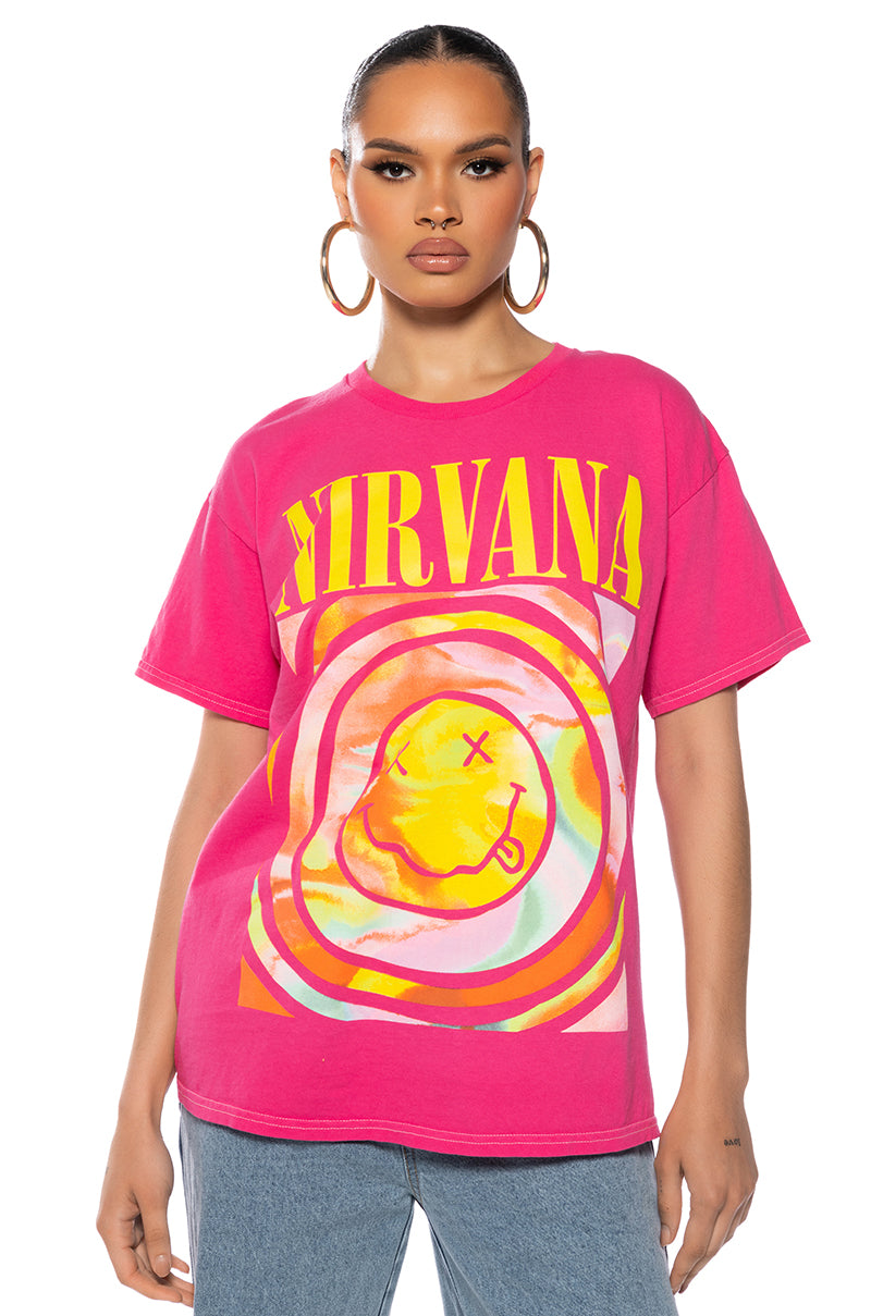 Side View Nirvana Official Logo Oversized Band Tee 1
