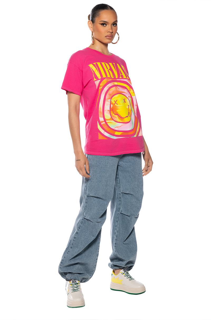 Back View Nirvana Official Logo Oversized Band Tee 2