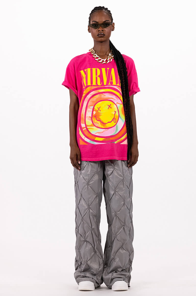 Extra View Nirvana Official Logo Oversized Band Tee 6