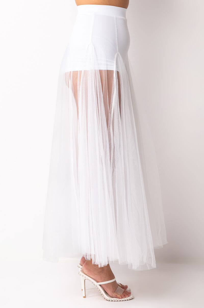 Detail View No Angel Sheer Maxi Skirt