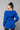 Back View No Bad Days Long Sleeve Romper With Hoodie in Royal Blue